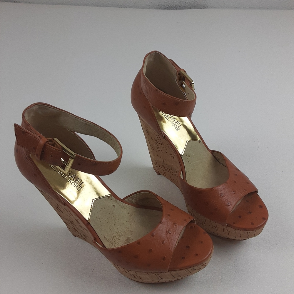 Michael Kors Cork Platform Wedge Sandals